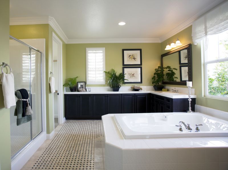 Luxury bathroom with soaking tub